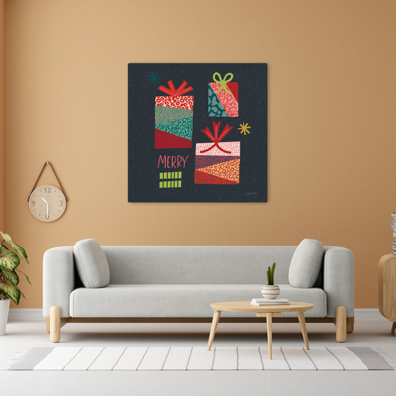 Winter Winter Iv, art contemporain des fêtes, H 48 po x l 48 po
