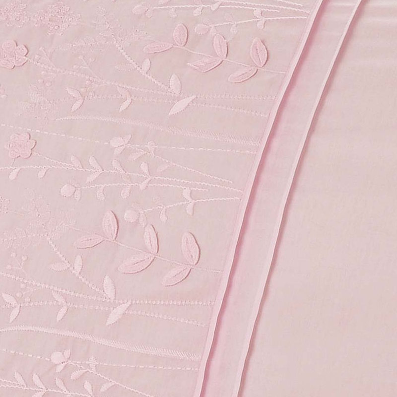 Butters Cotton Blend Duvet Cover with Pillowcases Included, Super King Duvet Cover + 2 Standard Pillowcases, Pink