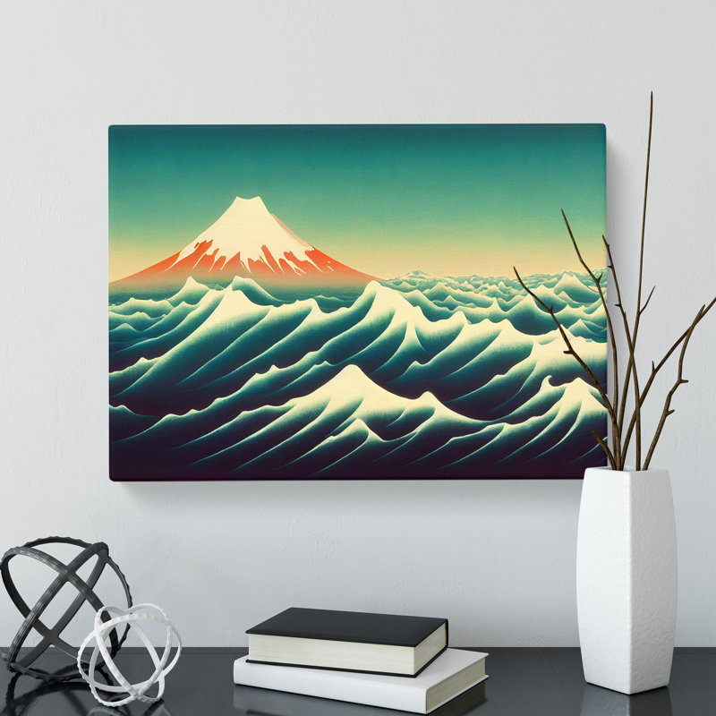Idyllic Japanese Mountains - Wrapped Canvas, 50cm H x 76cm W x 3cm D