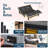 Renanim Split King Adjustable Massaging Bed with 12" Memory Mattress, USB, Underbed Light, Wireless Remote & App Control Zero Gravity Bed