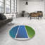 Tapis vert/bleu à motifs-2130770910