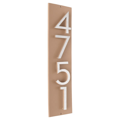 Floating Modern 3" Number Vertical Address Plaque (4 Digits)
