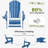 Outdoor Adirondack Chair Set Fire Pit Chair HDPE Foldable Patio Chair With Cup Holder-282260866