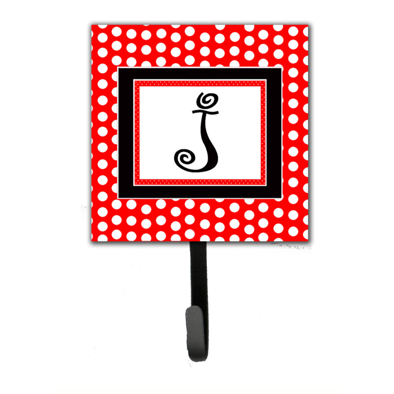 Crochet mural pois à points monogramme, J
