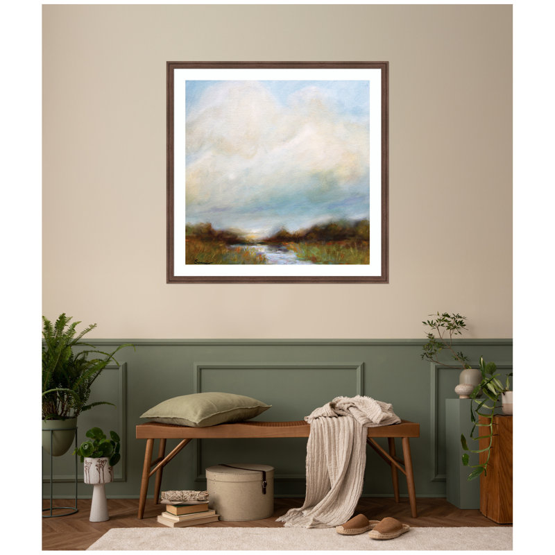 «Tranquility» par Mary Sparrow, reproduction d'art murale encadrée, H 34 po x l 34 po, Brun moyen Florence