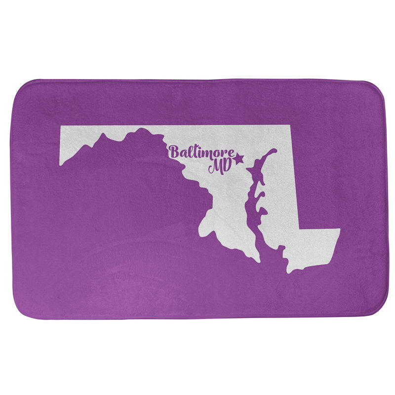 Tapis de salle de bain baltimore maryland, l 21 po x L 34 po, Violet