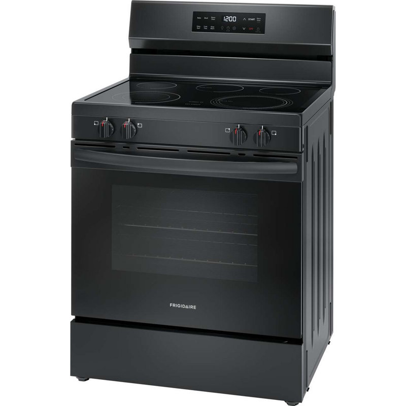 Frigidaire 30" 5.3 cu. ft. Freestanding Electric Range with Steam Clean, Black