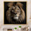 Portrait de lion foncé foncé - décoration murale animal lion