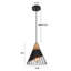 Ensemble de 2 luminaires suspendus modernes de 9,4 pouces, luminaire suspendu de style campagnard, luminaires suspendus de cuisine, luminaires suspendus noirs pour îlot de cuisine pour salon, bar, chambre à coucher, bureau-119410438