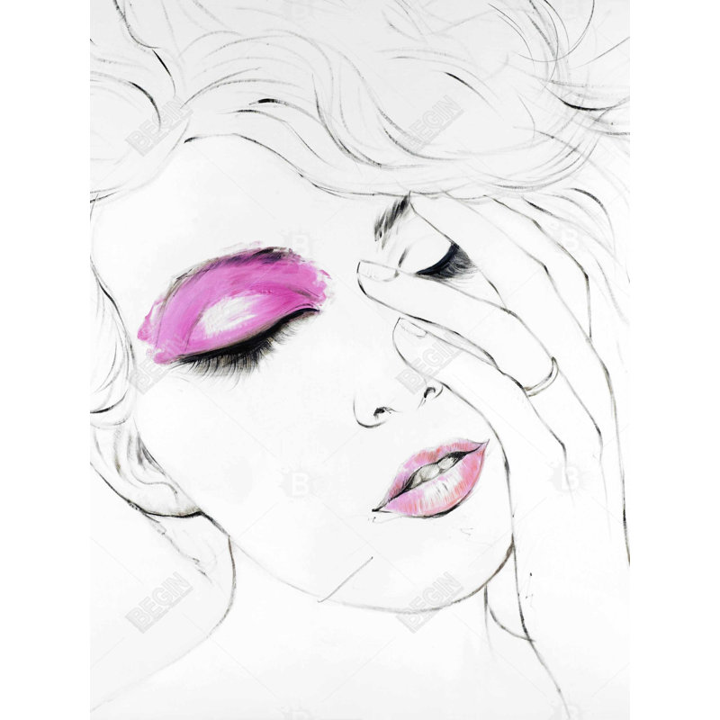 Maquillage rose | «Contemporary Contemporary», toile encadrée