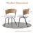Rattan Dining Chairs Set Of 4,farmhouse Upholstered Teddy Cushion With Pe Cane Round Back Kitchen Chair,mid Century Modern Dining Room Chair With Black Metal For Kitchen,white