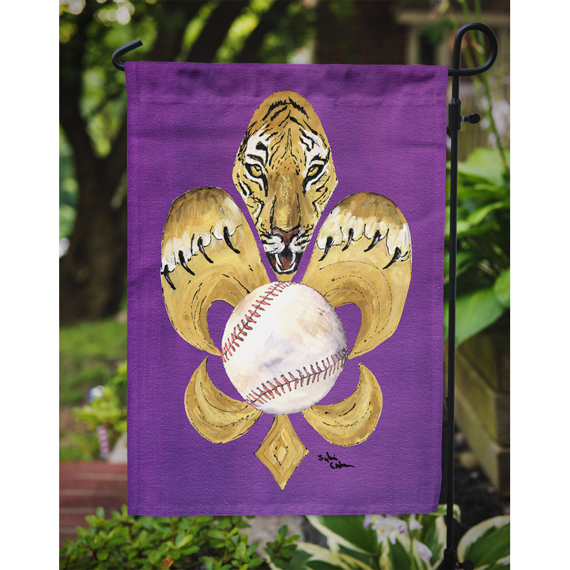 Drapeau de jardin 2 côtés tiger fleur de lis