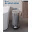 Stainless Steel Step Trash Can Combo Set with Soft-Close Lid, Removable Inner Bucket for Kitchen, Bathroom & Office, 13.2 & 2.6 Gallon Silver Rectangular Garbage Bin-121377581