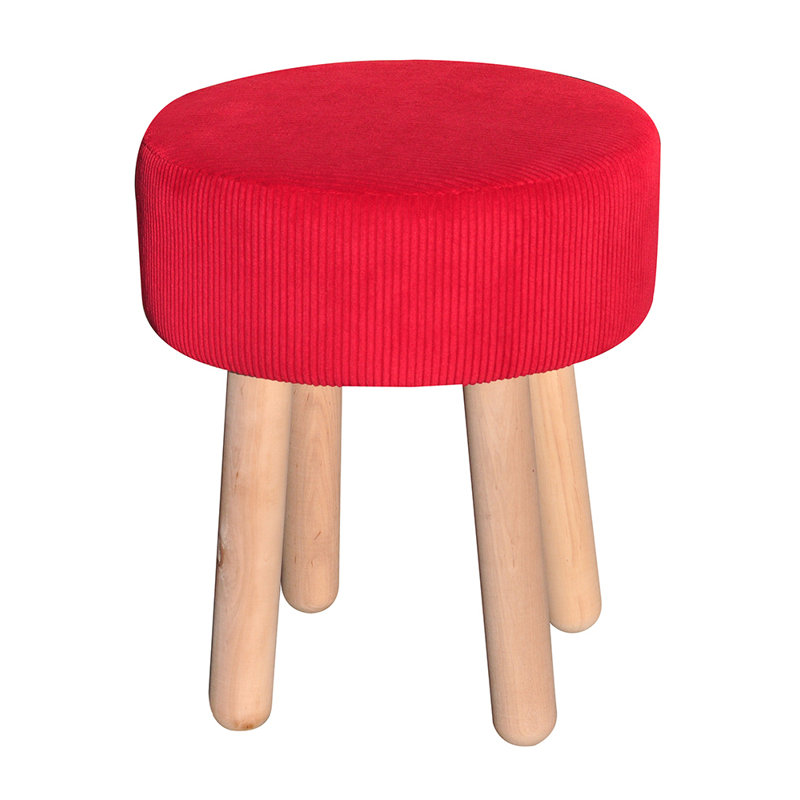 Solid + Manufactured Wood Accent Stool, Red