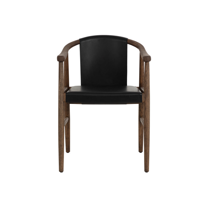ARAN DINING ARMCHAIR - ONYX LEATHER