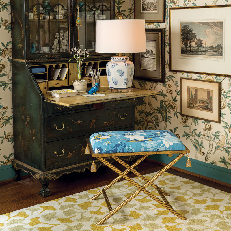 Madcap Cottage Upholstered Accent Stool