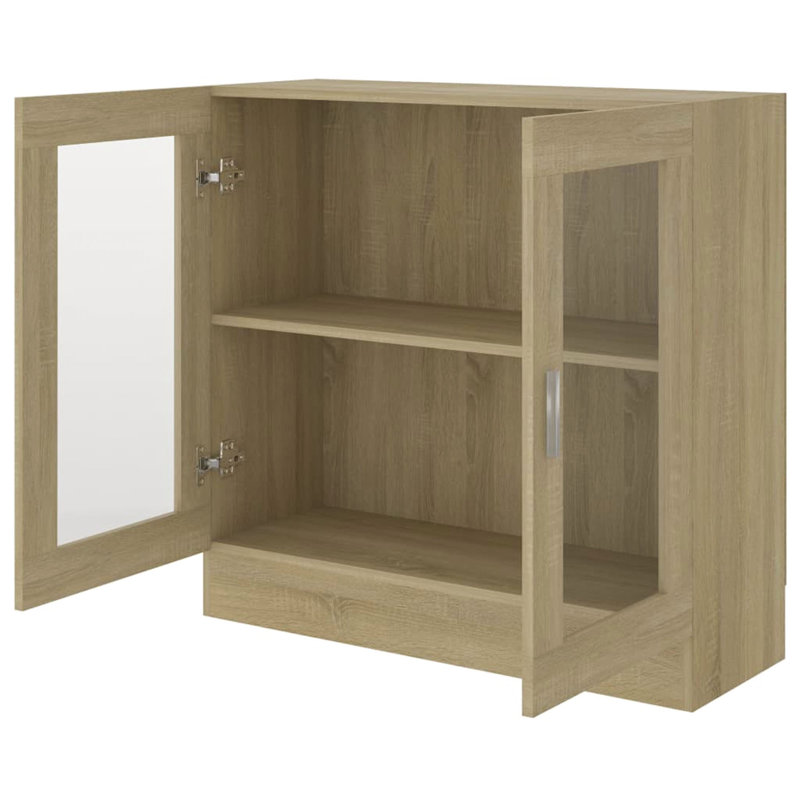 Iemanja 80cm H x 82.5cm W Standard Bookcase, Oak/Clear