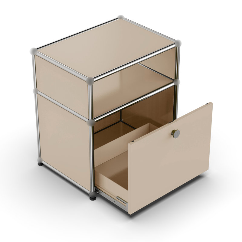 Storage Bedside Table With Drawer Sideboard File Cabinet Dining Cabinet Shelf Bookcase, Light Brown