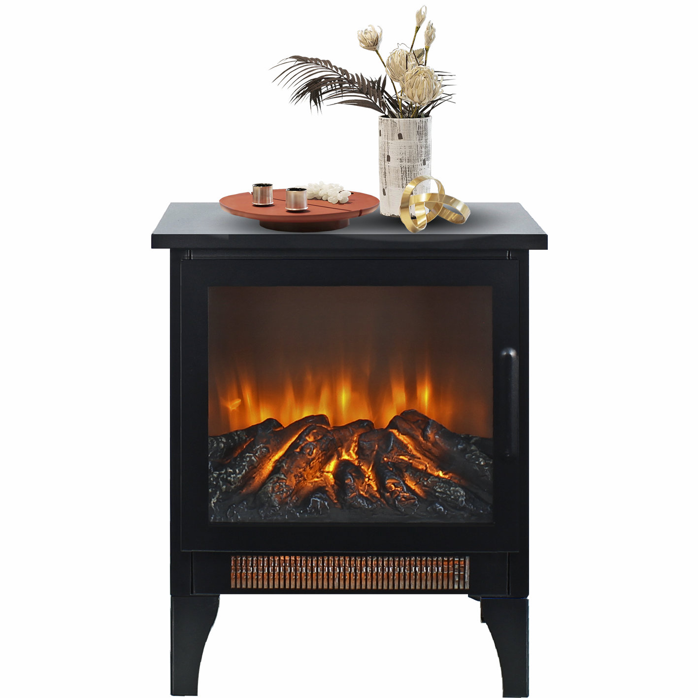 Fireplace Insert 3d Flame Effect Infrared Quartz Electric