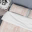 Ensemble de housse de couette en microfibre pêche / blanc 3 pièces-1463852508