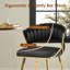 De 2 tabourets de comptoir modernes de 25,2 po, velours orné, siège ergonomique pour îlot de cuisine et bar, tabouret en velours de métal noir d'une largeur de 16,98 po, conception avec accents 2,