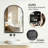Arched Medicine Cabinet with Mirror, Surface or Recess Mounted Farmhouse Bathroom Cabinets with Black Frame Bathroom Vanity Mirror-791851393