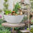 Set of 2 Modern Minimalist Plastic Outdoor Planter with Drainage Function-109269698