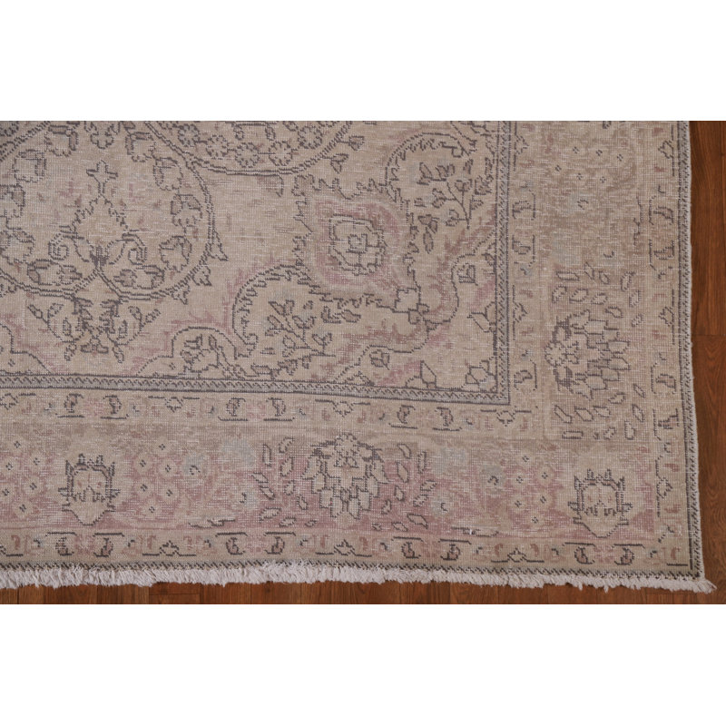 Tapis persan Tabriz patiné à la main 7 x 10