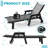74" HDPE Reclining Chaise Lounge – 5-Position Adjustable with Cup Holder and Wheels-1842631989