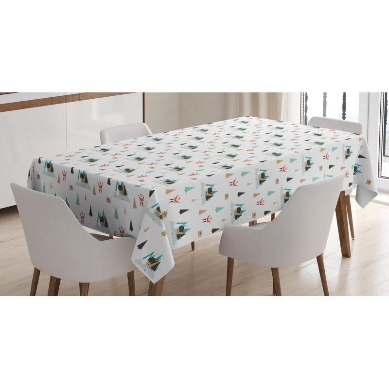Geometric Christmas Tablecloth, 70" x 52"