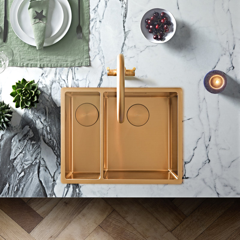 1.5 Bowl Undermount/Inset Kitchen Sink, Copper