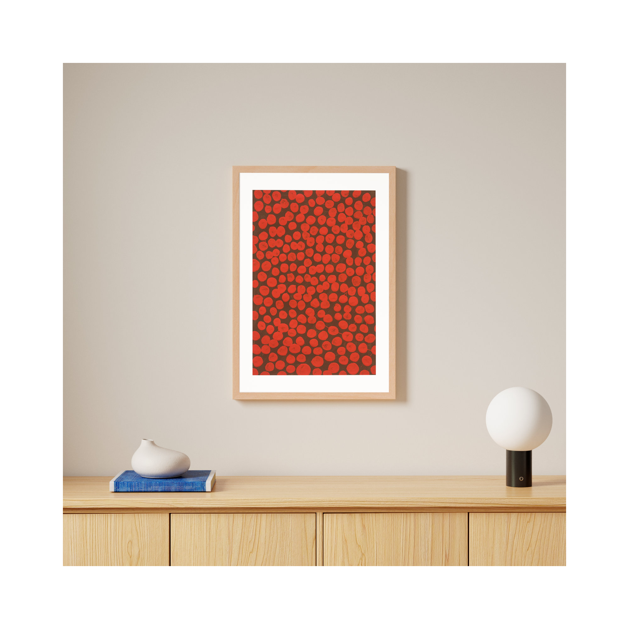 Salsa On Brown by Michela Sorrentino, Brown, 30" H x 21" W x 1.25" D