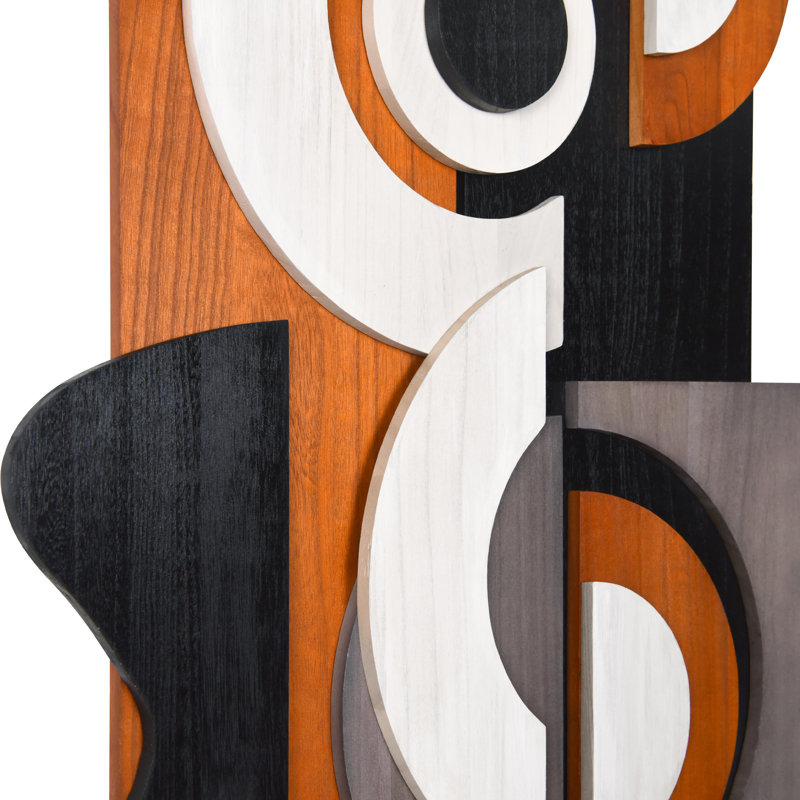 «Honeyed Dusk II», art mural abstrait en bois de paulownia massif dimensionnel et fini à la main