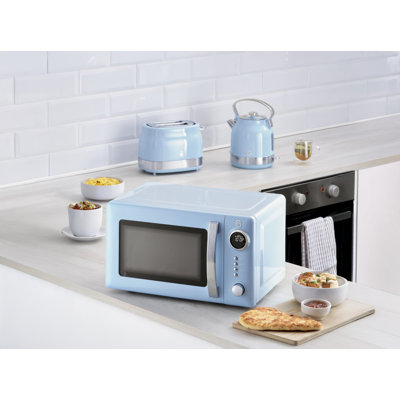 Swan Retro Kitchen Set, 1.7L Rapid Boil Traditional Kettle, 2 Slice Toaster and 20L Microwave