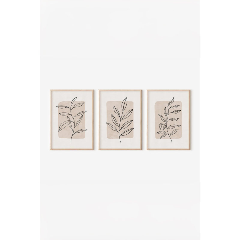 Elegant Decorative Framed Painting Set (3 Pieces), 12.9 x 18.9 inches | 100% Solid Wood Frame (Thickness: 0.8 inches), 100% MDF Artwork | Vibrant Digital Printing, Perfect for Living Room & Office Décor