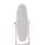 Miroir sur pied 59,25 "de haut avec finition blanche, forme ovale-1691300895