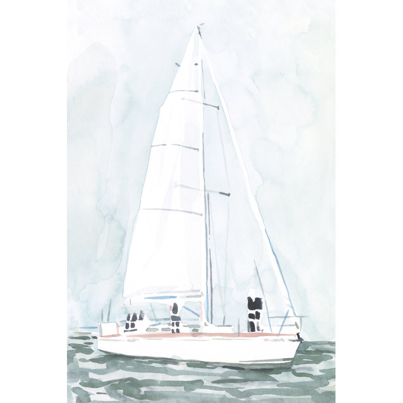 Doux voilier III, peinture sur toile, H 36 po x l 24 po