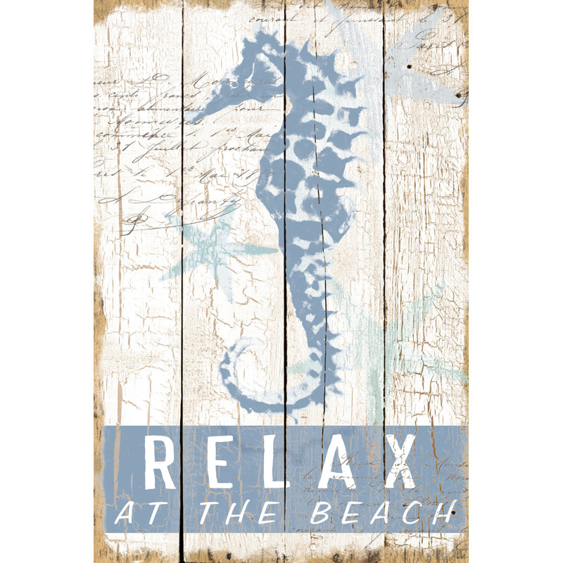 Relax Seahorse - Wrapped Canvas Print, 91cm H x 61cm W x 3.8cm D