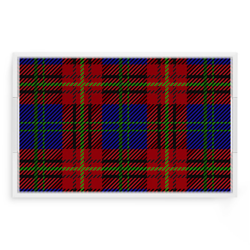  Tartan Acrylic Rectangle Decorative Tray, 22.5" W x 14.5" L