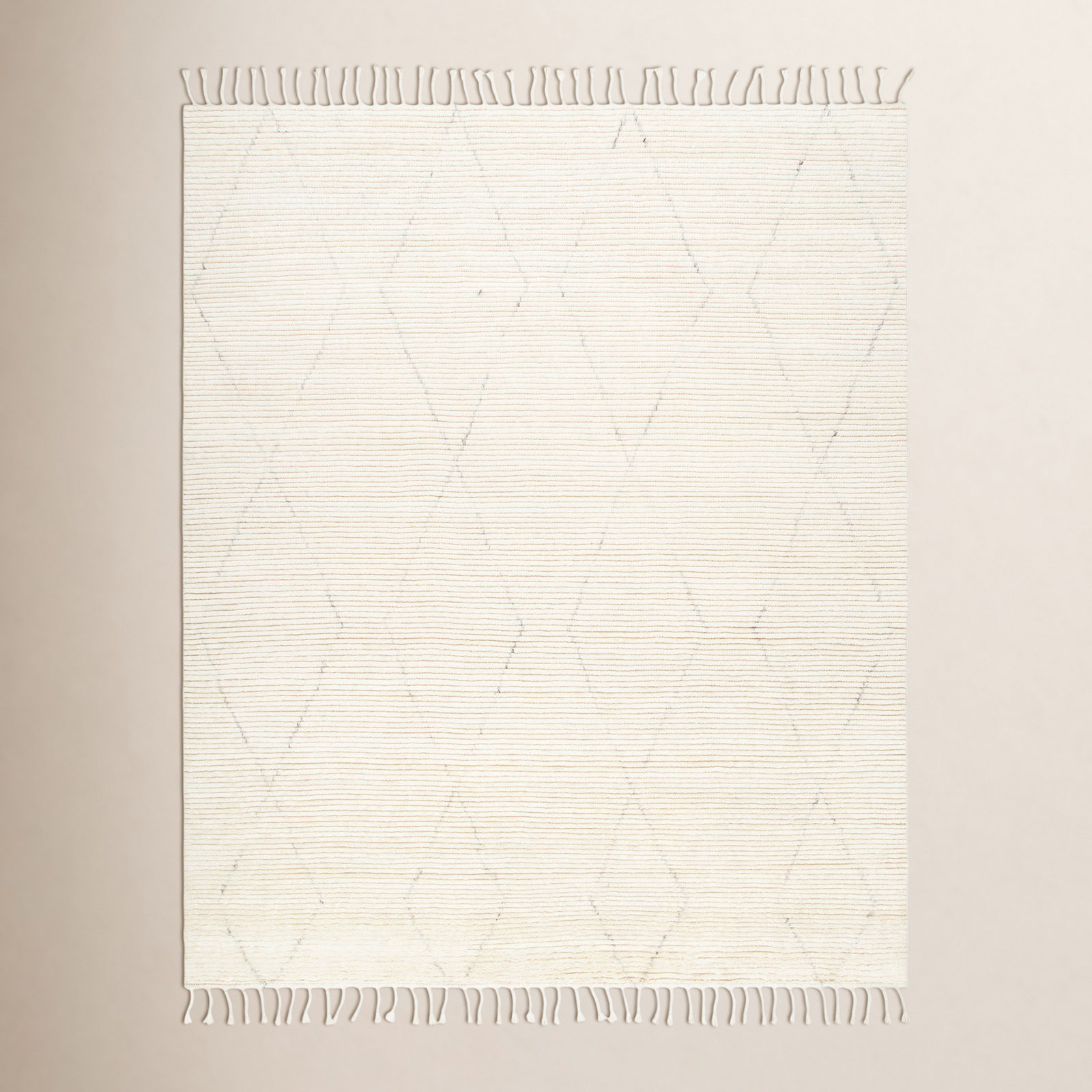 Talon Handmade Wool Cream Rug, Rectangle 10' x 14'