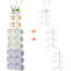 Crochet réglable X-Cosrack 9 couches au-dessus de la porte, porte-serviettes mural en métal, organisateur à serviettes suspendu pour rangement de salle de bain - Blanc