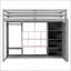 Lit mezzanine simple en bois avec garde-robe