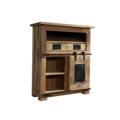 Railway Solid Wood 75cm W 2 - Drawer Chest of Drawers