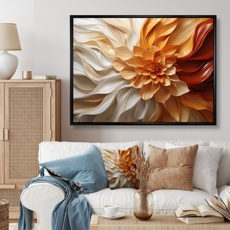 Sunlit Spiral Framed On Canvas Print, 24" H x 32" W, Black, Floater Framed Print