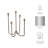 Albright 16'' H Metal Tabletop Candle Holder-1858152034