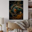 Poisson tropical bleu dans les tons de bleu et orange V - Décoration murale poisson animal-87344294-88040017