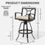 Tabourets de bar pivotants en aluminium avec coussin Sunbrella-742123691