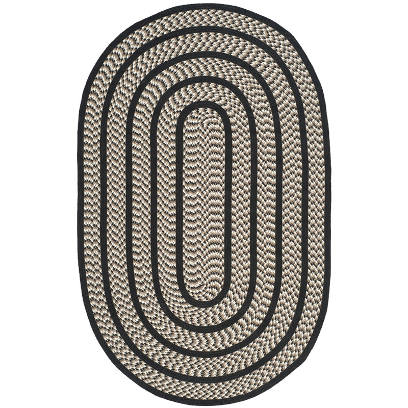 Georgina Hand Woven Performance Geometric Rug, Oval 4' x 6'