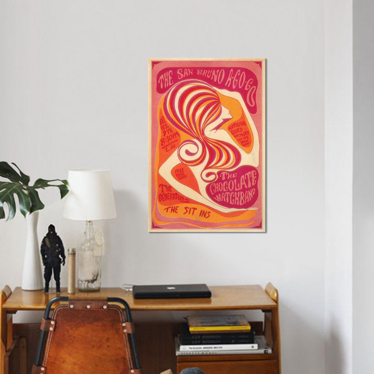 « san bruno a-go-go », impression sur toile, H 18 po x l 12 po x P 1,5 po, Pas de tapis, Toile tendue