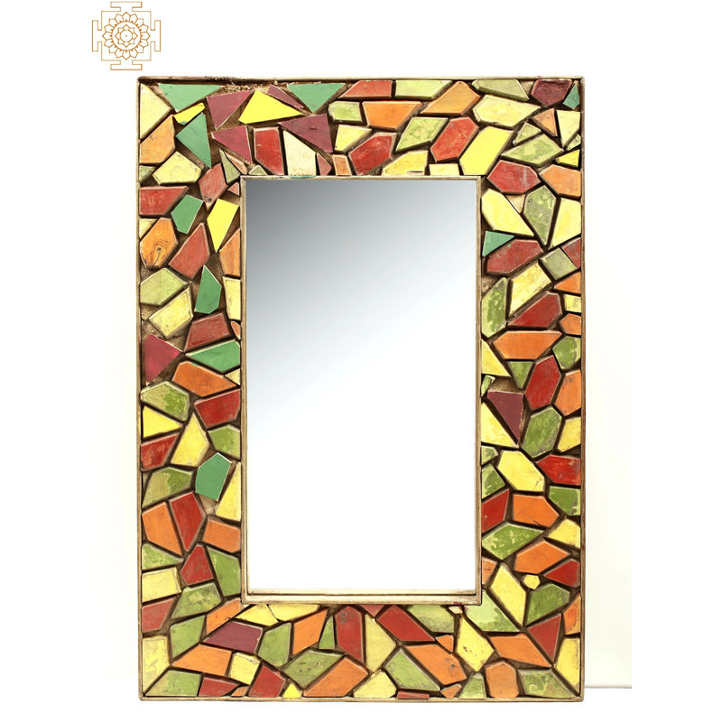 Wood Flat Wall Mirror